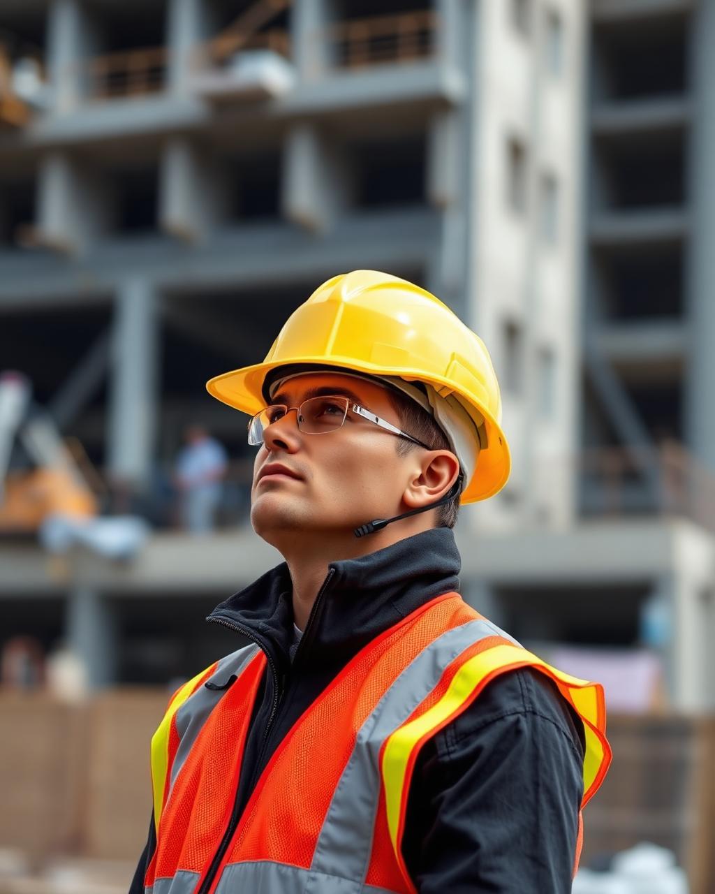 Construction worker in hard hat